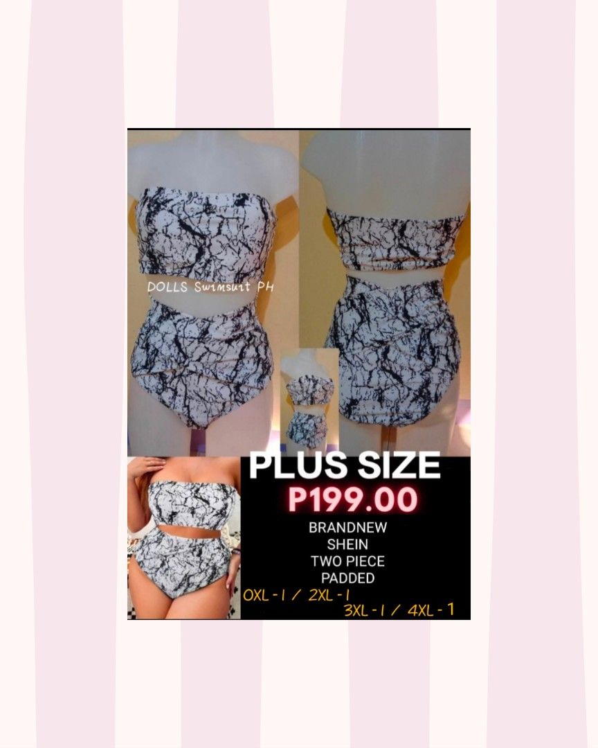 Plus size two piece swimsuit (Category: Bikinis & Swimsuits) located in Quezon City. Submitted by yourcaketopper (Listing ID 1468493417, Image 1). Description: ACTUAL PRICE POSTED 📍Location : Quezon City 💰MOP - Gcash / Bank transfer ( No Cod) 🛒Delivery: SAME DAY del or via LBC ❌No Meetup To see proof of deliveries, you may visit our p a g e 👉 DOLLS Swimsuit PH.