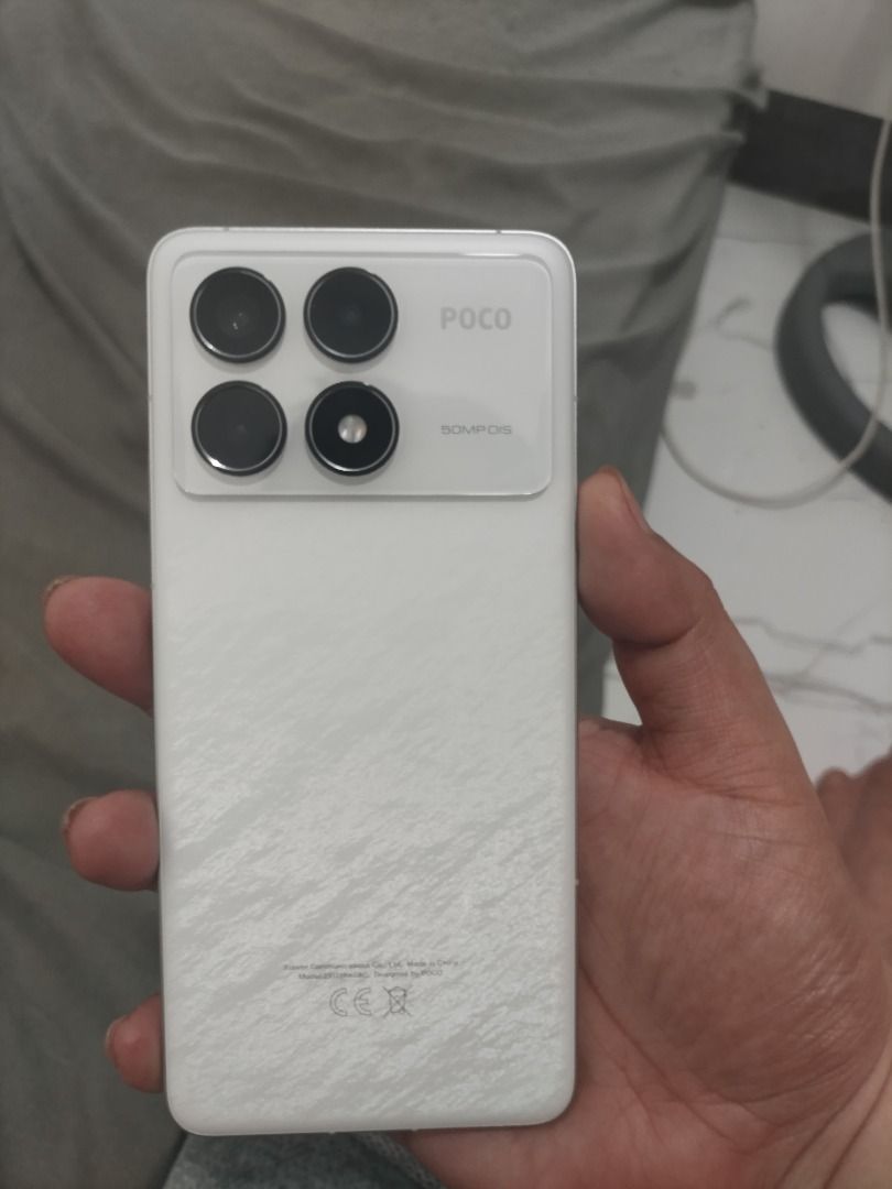 Poco f6 pro white 256gb unit only (Category: Android Others) located in Calamba. Submitted by alynsj (Listing ID 1468345489, Image 1). Description: No issue No repair Unit only Slightly used No dents Mert ups calamba Shipping via llamove or LBC .