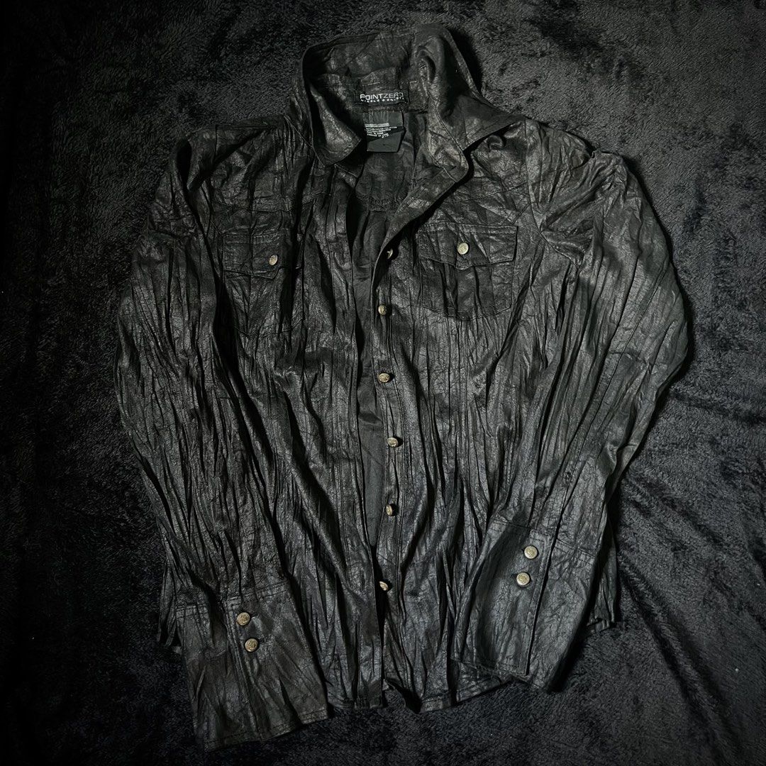 POINTZERO ARCHIVE WAXED/LEATHER BUTTON DOWN LONGSLEEVE (Category: Tshirts & Polo Shirts ) located in Orani. Submitted by pulverize_tht_ho3 (Listing ID 1468308115, Image 3). Description: dimes: 19x23 condition: 10/10 flaw/s: none check slides for the details .