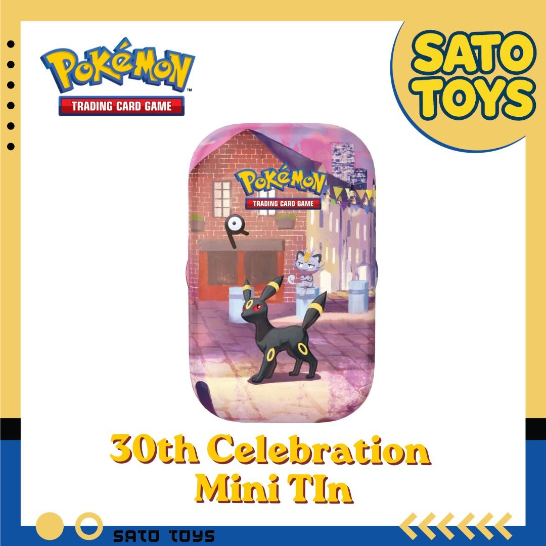 Pokemon 30th Booster Bundle and Mini Tin [Umbreon] (Category: Card Boxes & Cases) located in Manila. Submitted by satotoys (Listing ID 1468327489, Image 2). Description: 🔥𝐏𝐎𝐊𝐄𝐌𝐎𝐍 𝟑𝟎𝐭𝐡 𝐁𝐨𝐨𝐬𝐭𝐞𝐫 𝐁𝐮𝐧𝐝𝐥𝐞 & 𝐌𝐢𝐧𝐢 𝐓𝐢𝐧🔥 PRICES as of Oct 2026: ✅ 2x left- 30th Booster Bundle — ₱5,800 ✅ 1x left- 30th Mini Tin [Umbreon]— ₱2,500 ⚡ 𝐏𝐑𝐈𝐎𝐑𝐈𝐓𝐘: 𝐅𝐈𝐑𝐒𝐓 𝐓𝐎 𝐏𝐀𝐘 🚚 Shipping via Lalamove (Buyer shoulders SF) ✅LBC FREE S