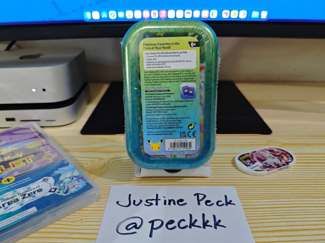 Pokemon 30th Celebration Mew Mini Tin | SEALED (Category: Card Boxes & Cases) located in Manila. Submitted by peckkk (Listing ID 1468370641, Image 2). Description: Pokemon 30th Celebration Mew Mini Tin - SEALED Price: ₱2,500 - slightly negotiable Selling 1x Pokémon 30th Celebration Mew Mini Tin. Factory sealed and unopened Official English Pokémon TCG product Mew artwork Actual item pictured; photos show the front, back, and packaging condition �