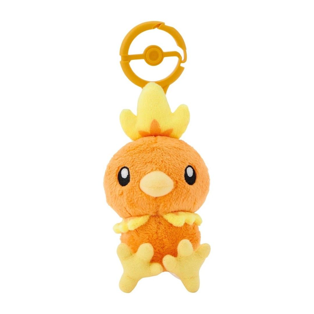 Pokemon Torchic Plush Keychain Clip (Category: Plushies & Soft Toys) located in Quezon City. Submitted by curatedbymissgee (Listing ID 1468294219, Image 2). Description: - Official Pokémon merchandise featuring the Hoenn starter Torchic - Soft and fuzzy orange and yellow fabric with embroidered details - Comes with an attached Poké Ball shaped plastic clip - Easy to attach to backpacks, keys, bags, or lanyards - Great collectible accessory for Po