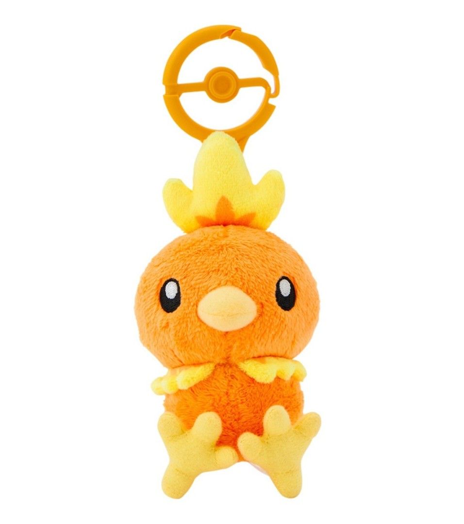 Pokemon Torchic Plush Keychain Clip (Category: Plushies & Soft Toys) located in Quezon City. Submitted by curatedbymissgee (Listing ID 1468294219, Image 1). Description: - Official Pokémon merchandise featuring the Hoenn starter Torchic - Soft and fuzzy orange and yellow fabric with embroidered details - Comes with an attached Poké Ball shaped plastic clip - Easy to attach to backpacks, keys, bags, or lanyards - Great collectible accessory for Po