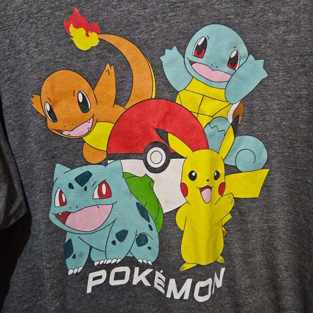 Pokémon Starters Group T-Shirt Grey 2xl (Category: Tshirts & Polo Shirts ) located in Digos. Submitted by marianfinds (Listing ID 1468322099, Image 3). Description: xxl on tag.
