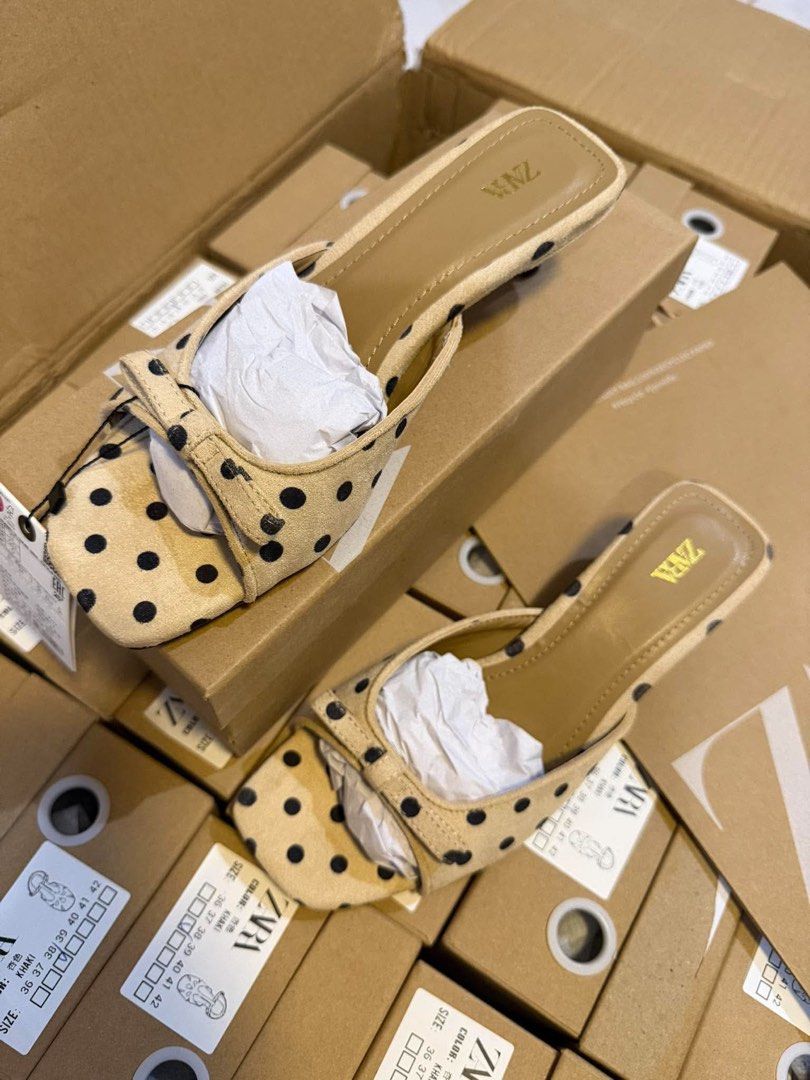 Polka Heels (Category: Heels) located in Manila. Submitted by aiman_sole5 (Listing ID 1468344169, Image 2). Description: THE COQUETTE SHOE TREND IS CALLING! 🎀 Polka dots, dainty bows, and a timeless silhouette — these heels are made for your prettiest OOTDs! 🤎✨ 9️⃣8️⃣5️⃣ - with box and paperbag Available size: 36. 37. 38. 39. 40 📍 Imus, Cavite - Lalamove available (same day delivery) - JNT shipping available.