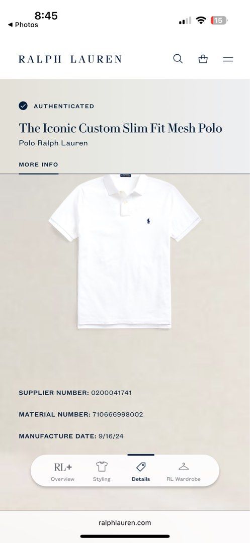 Polo Ralph Lauren White only (Category: Formal Shirts) located in Quezon City. Submitted by ronnn_255 (Listing ID 1468286695, Image 3). Description: All items are Legit & Authentic and have been well taken care of. 📦Shipping: LBC / J&T / width19-20x26-27Length no issue brand new condi Feel free to PM for detailed photos, measurements, and other information. Serious buyers and inquiries are welcome! .