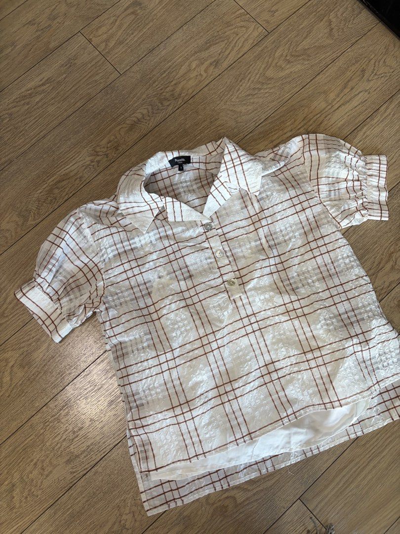 Pomelo Collection Plaid Collared Top (Category: Blouses) located in Mandaluyong City. Submitted by christinejoylam (Listing ID 1468354554, Image 1). Description: - used only once - it’s nice to wear! - rfs: a bit too big on me already .