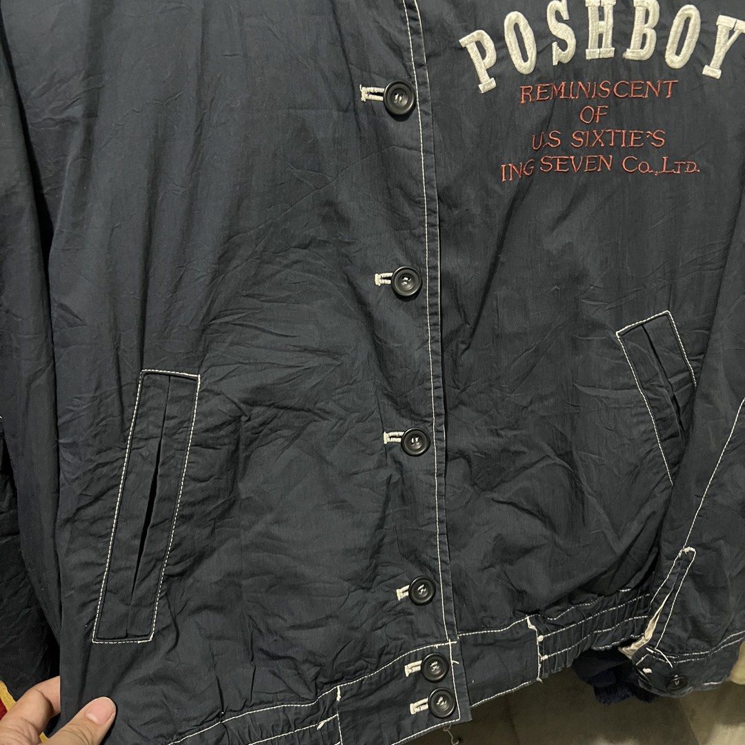 Poshboy reversible bomber jacket (Category: Coats, Jackets and Outerwear) located in Baguio. Submitted by itsvintageclothing (Listing ID 1468479140, Image 3). Description: Length 25 Pit to pit 25 Need wash.