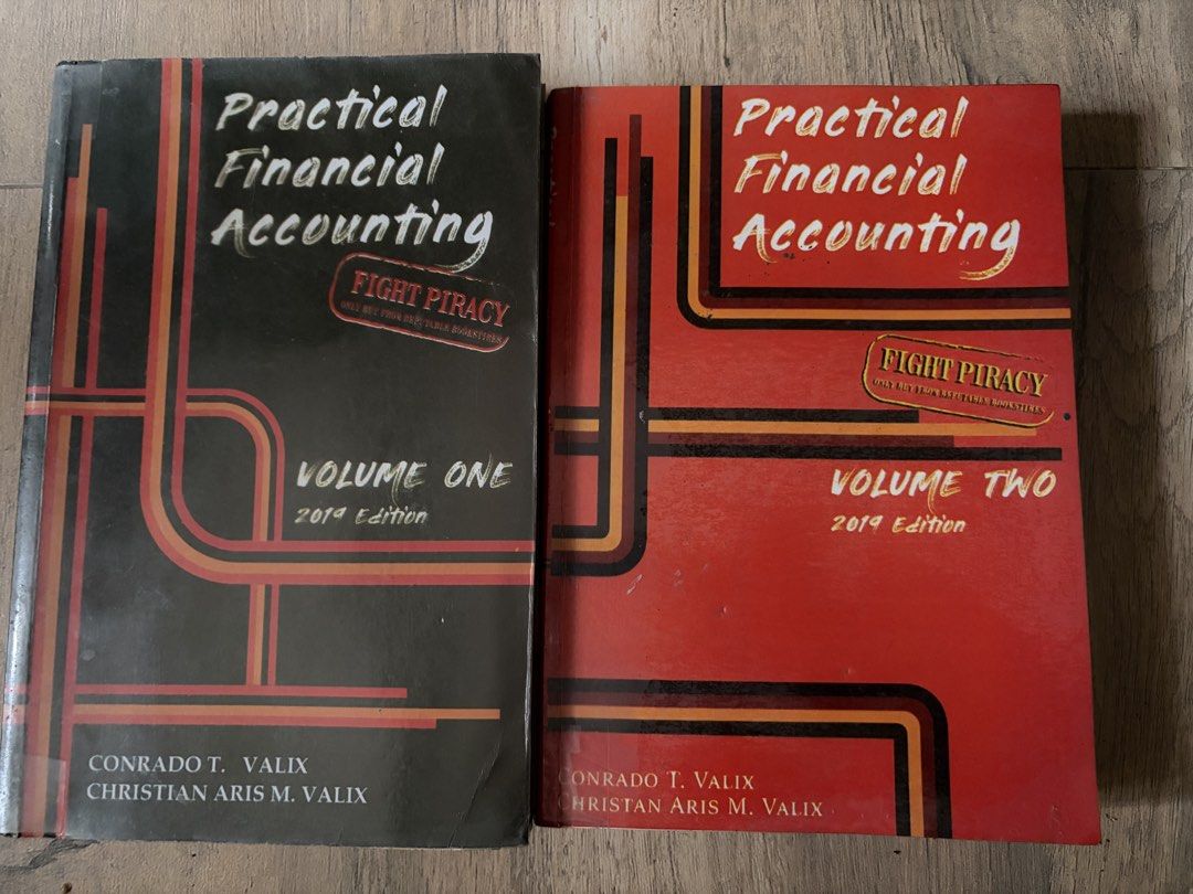 Practical Financial Accounting Volume One & Two 2019 Edition (Category: Textbooks) located in Caloocan City. Submitted by fruitreader (Listing ID 1468465864, Image 1). Description: - Title: Practical Financial Accounting Volume One and Two - Authors: Conrado T. Valix and Christian Aris M. Valix - Edition: 2019 Edition 📍Location: Caloocan City 💳 Mode of Payment: • GCash • Maya • BPI Bank Transfer .