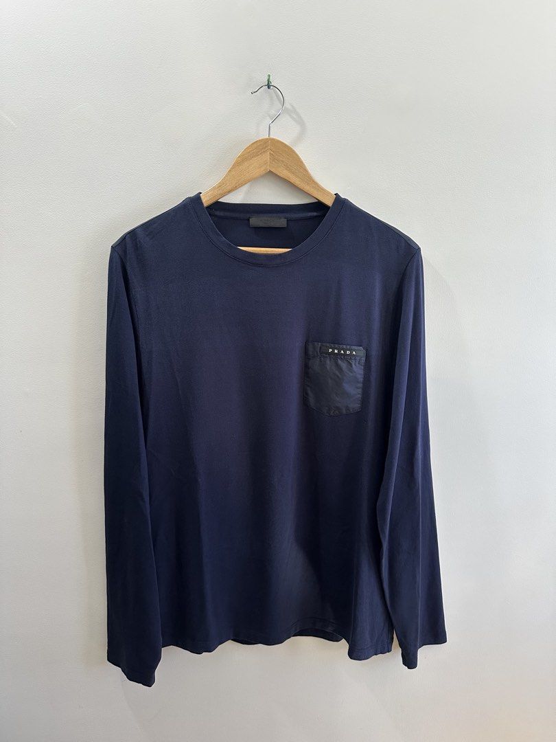 Prada Nylon Chest Pocket Long Sleeve (Category: Coats, Jackets and Outerwear) located in Baguio. Submitted by .daryl (Listing ID 1468343160, Image 1). Description: 21 width 28 length .