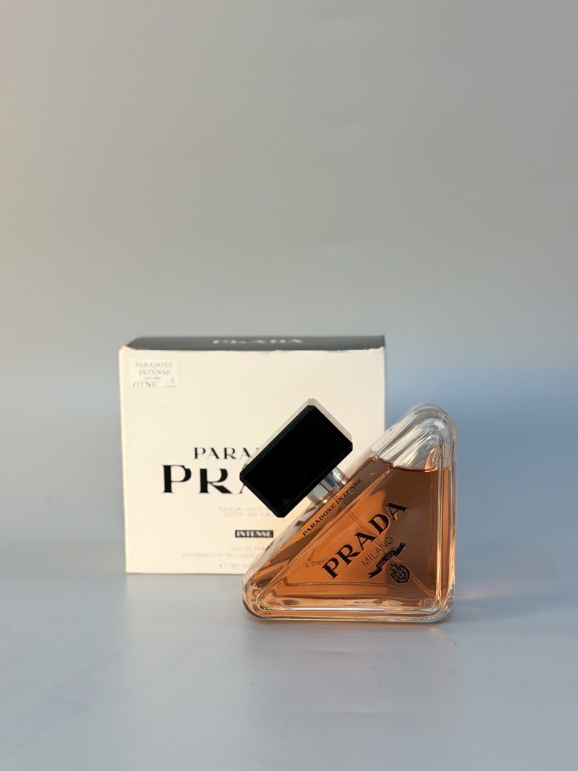 Prada Paradoxe Intense 90ml (Category: Fragrance & Deodorants) located in Caloocan City. Submitted by champagnepapi.wind (Listing ID 1468457536, Image 1). Description: 85 out of 90ml Complete Properly stored.