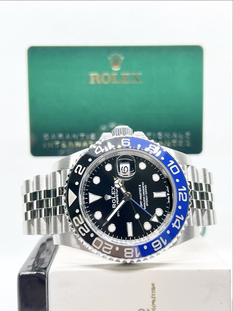 Pre Owned Rolex Oyster Gmt Master II 126710BLNR “Batgirl” Black Dial Automatic Steel Casing Bracelet ( May 26 ) (Category: Watches) located in Singapore. Submitted by brightime (Listing ID 1468358247, Image 1). Description: Pre Owned Rolex Oyster Gmt Master II 126710BLNR “Batgirl” Black Dial Automatic Steel Casing Bracelet ( May 26 ) ** Pre-Owned ** ** Mint Condition ** Model : 126710BLNR Also known as : Oyster Gmt Master II “Batgirl” Case size :