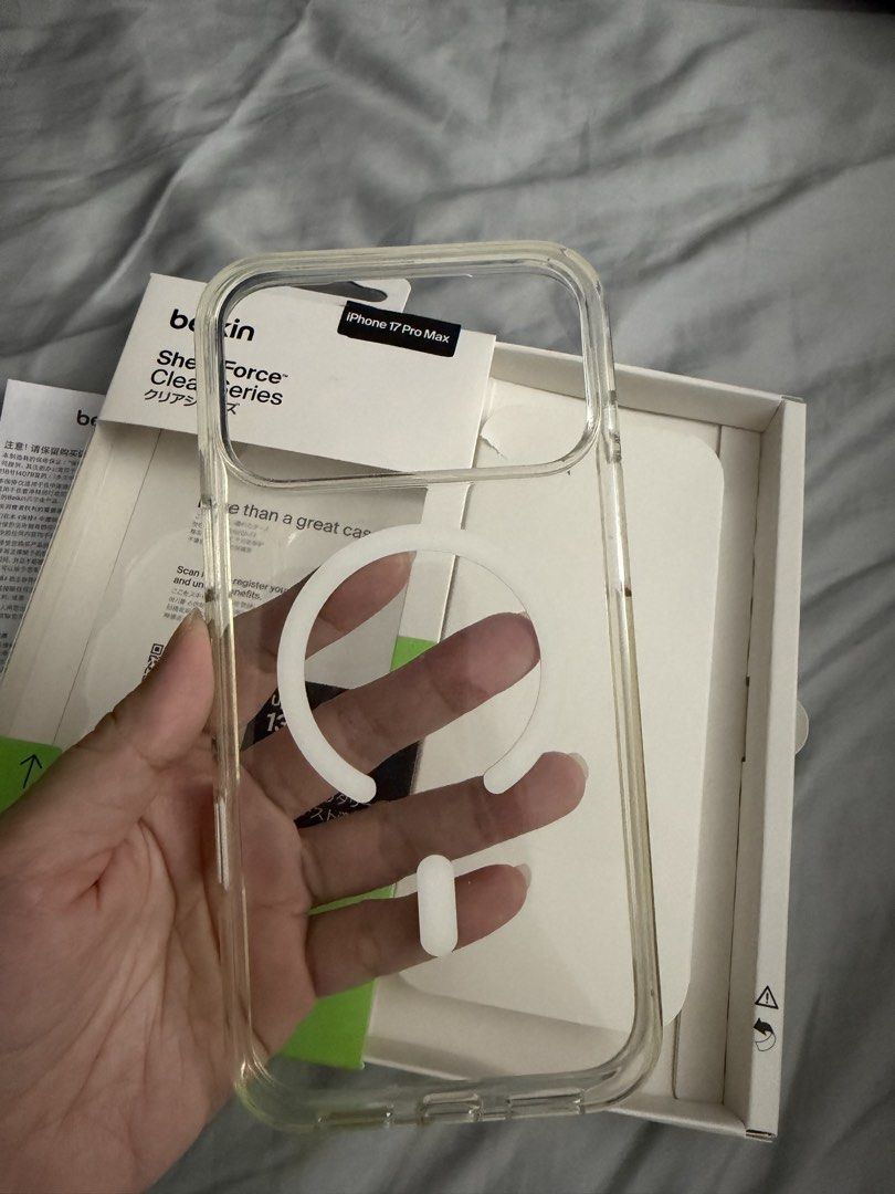 Pre-loved Belkin case for iPhone 17 Pro Max (Category: Cases & Sleeves) located in San Pedro. Submitted by youronlineukay (Listing ID 1468420868, Image 2). Description: Pre-loved Belkin case for iPhone 17 Pro Max Bought for Php1,790.