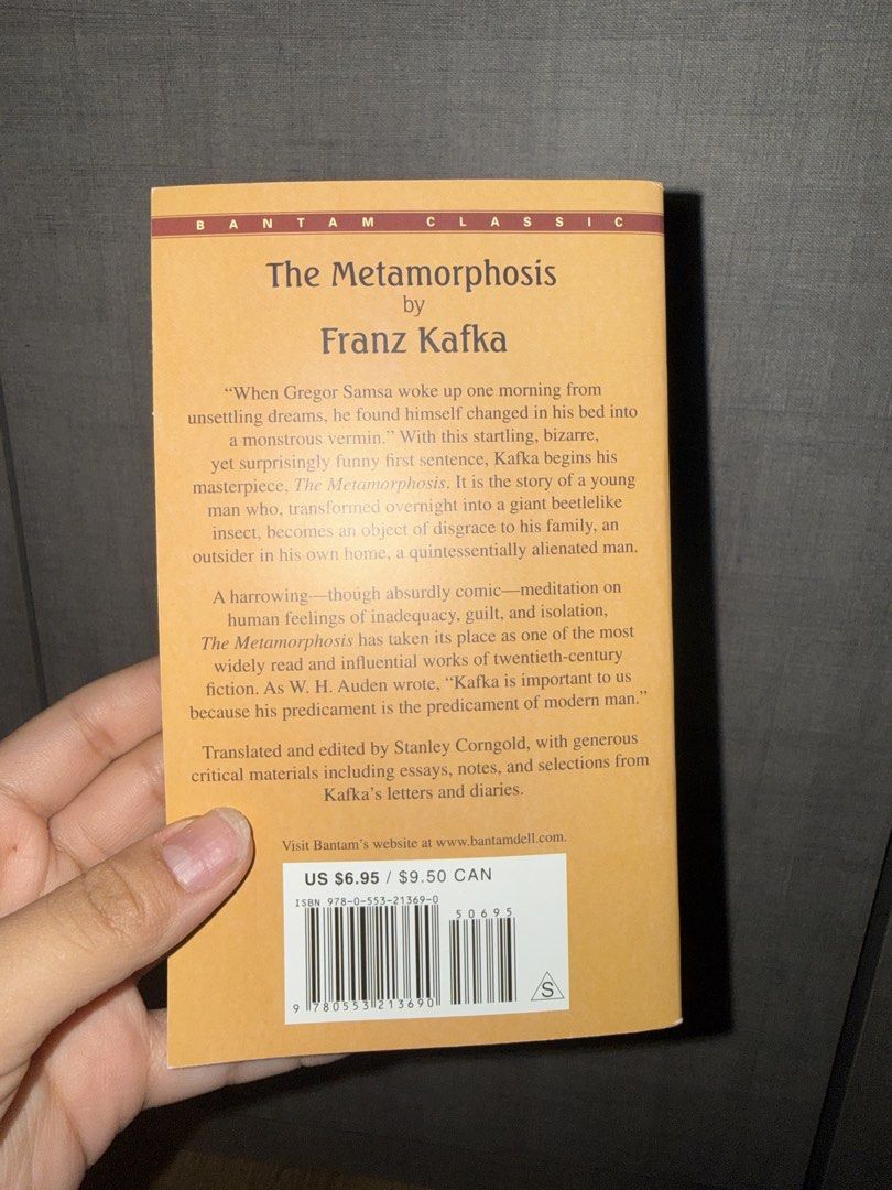 PRELOVED BOOK COLLECTION – SOLD SEPARATELY (Category: Storybooks) located in Las Pinas. Submitted by coolthreadz (Listing ID 1468404712, Image 2). Description: 📚 PRELOVED BOOK COLLECTION – SOLD SEPARATELY 🏷️ Authors: Franz Kafka & Ben Aaronovitch 📖 Genre: Classic Literature / Fantasy / Mystery 🌍 Language: English 📚 Format: Paperback ✨ Condition: Good / Preloved 📖 1. THE METAMORPHOSIS — FRANZ KAFKA * Edition: Bantam Classics * A timeless lit