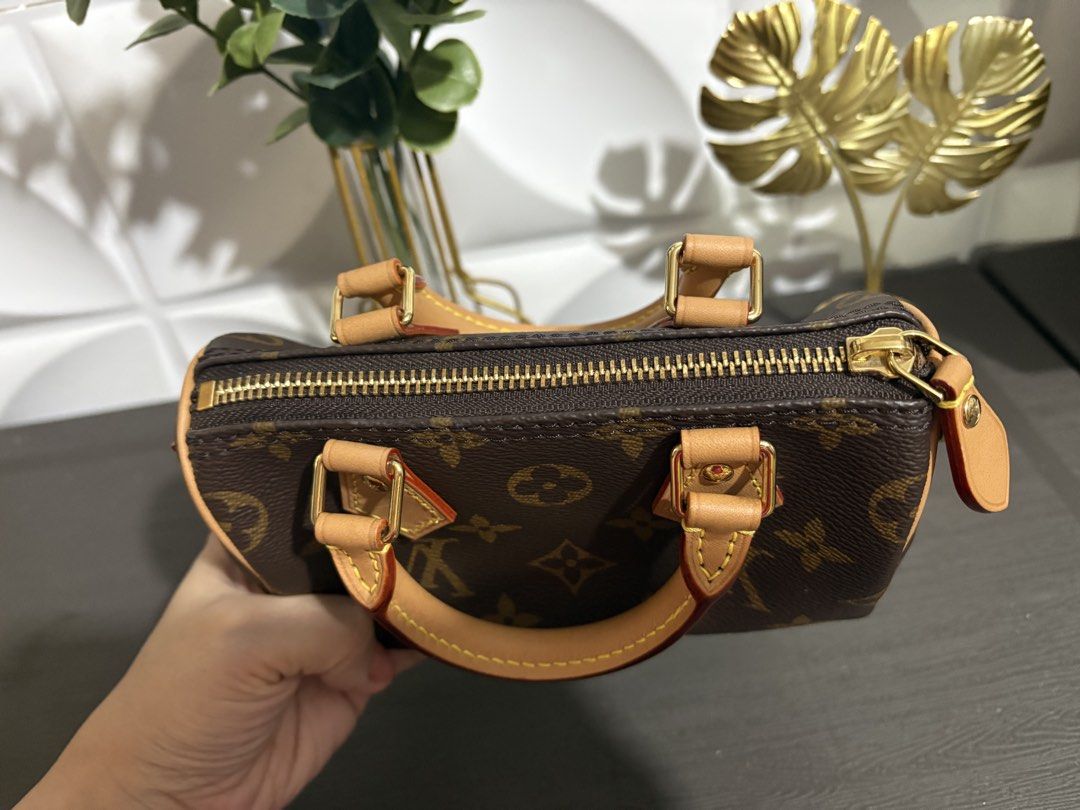 Preloved Louis vuitton nano speedy (Category: Luxury Bags & Wallets) located in Taguig. Submitted by bunnylove1205 (Listing ID 1468376539, Image 3). Description: Bought in Greenbelt last July 2026 complete inclusion with box and receipt negotiable for sure buyer.