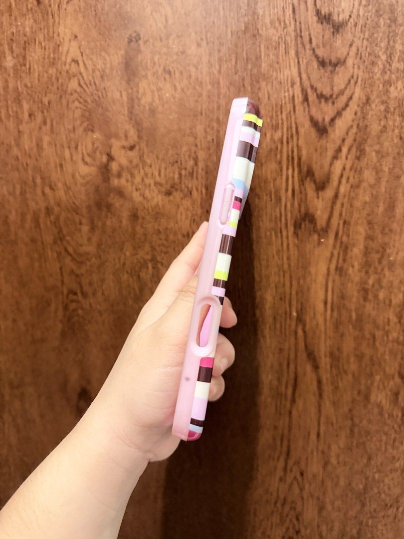 PRELOVED Velvet Caviar Pink Stripes (Category: Cases & Sleeves) located in Manila. Submitted by shndc (Listing ID 1468285484, Image 2). Description: WITH SMALL STAIN.