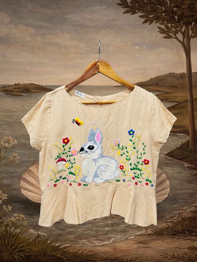 Premium embroidered rabbit floral top (Category: Activewear) located in Dasmarinas. Submitted by thrifteefinds (Listing ID 1468362488, Image 1). Description: Premium embroidered rabbit floral top Size: M 20.5W 20L Excellent condition M/Mine: 400 DM: Name | Contact | Address & Brgy Please comment MINE only if you’re 100% sure and ready to pay. No return or exchange.
