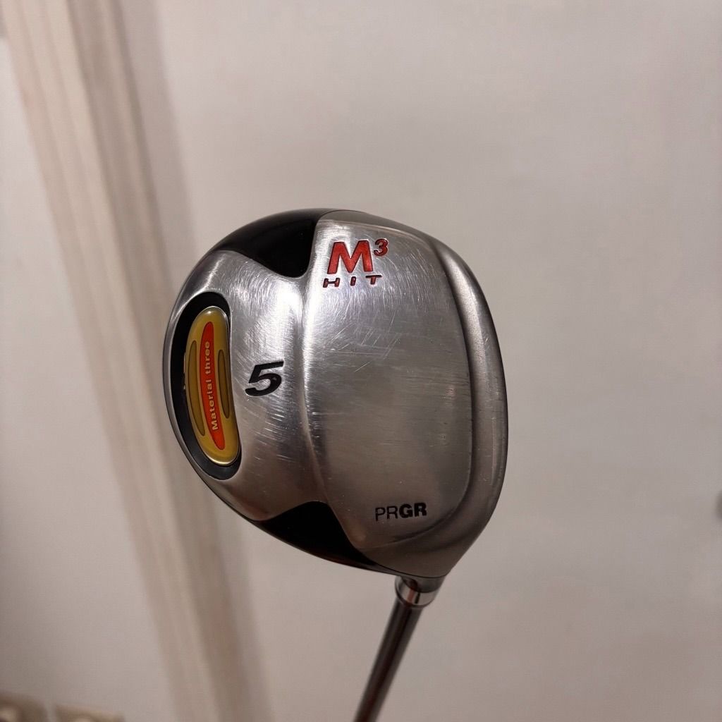 PRGR M3 HIT 5 Wood Golf Club Driver (Category: Golf) located in Makati City. Submitted by digitechoffice_ar (Listing ID 1468306776, Image 1). Description: Condition: Used Brand: PRGR Handedness: Right-Handed Model: M3 HIT Loft: 18 Golf Club Type: Fairway Wood Item Lenght: 41.5 in Head Speed: M-46 CLub number: 5W - Model: PRGR M3 HIT 5 Wood - Shaft: Standard - Grip: Clean and tacky Iomic grip - Inclusion: Original headcover included - Condition: N