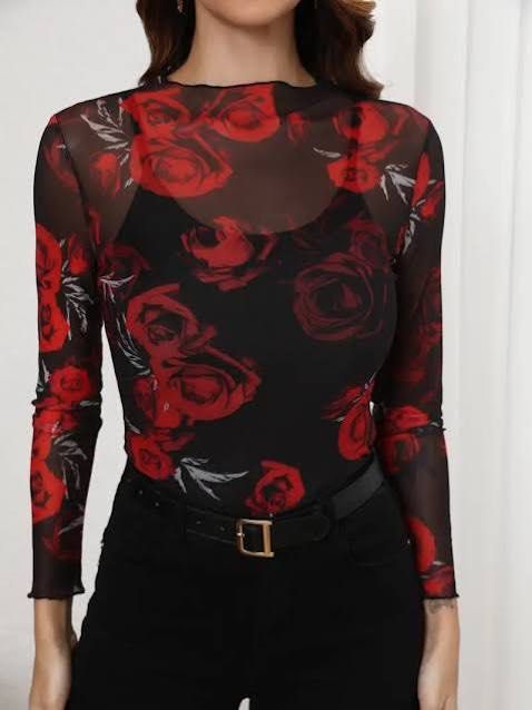Primark Vintage Mesh Rose Longsleeve (Category: Longsleeves) located in Binan City. Submitted by myprelovedhaul (Listing ID 1468410065, Image 1). Description: Fits xs to small - no when worn photos! - last price posted! - please message only if sure buyer! - limited replies only. - Available unless mark as sold. - Ship via j&t or lalamove for same day. -Mode of payment: Gcash 📍Biñan Laguna .