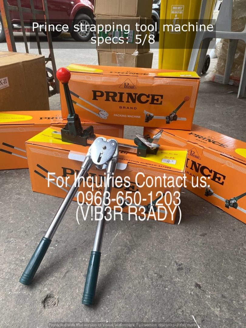 Prince strapping tool machine specs: 5/8 (Category: Other Home Furniture) located in Manila. Submitted by ramoseliza33488 (Listing ID 1468359226, Image 2). Description: .