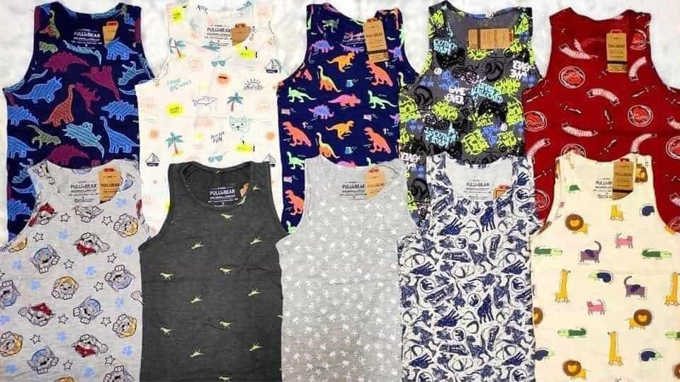 Pull&Bear Printed Tank Tops Assorted Designs (Category: Sleeveless) located in Real. Submitted by warmflower.d2b7ac (Listing ID 1468410846, Image 3). Description: 89pesos - Brand: Pull&Bear (with original store labels) - Style: Comfortable sleeveless tank top, great for casual days or layering - Prints: Assorted fun patterns including dinosaurs, animals, smileys, and tropical motifs - Condition: Brand new - How to order: Pick your favorite design