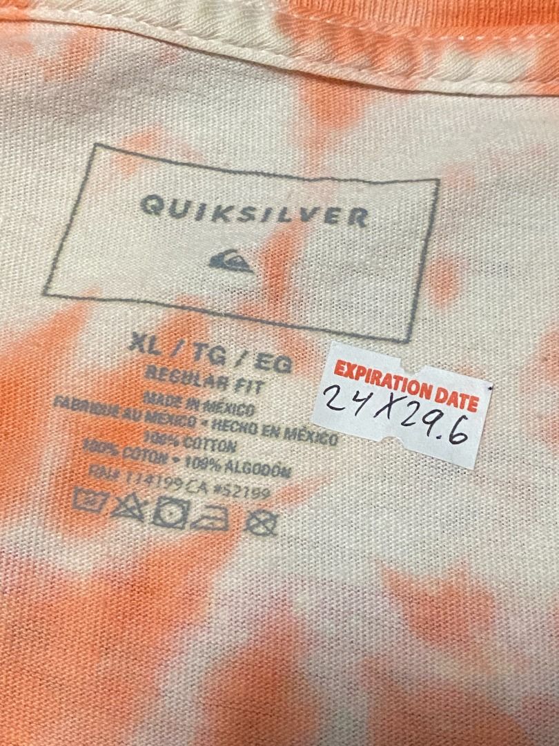 Quiksilver tie dye shirt (Category: Tshirts & Polo Shirts ) located in Las Pinas. Submitted by all_details_posted (Listing ID 1468430166, Image 3). Description: vintage style laser print may dumi lang konti sa harap.