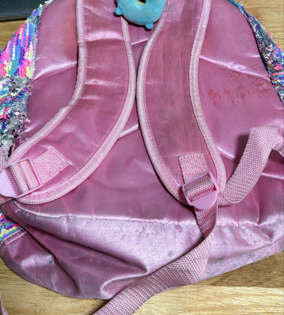 Rainbow Sequin Backpack (sequins intact) (Category: Babies & Kids Fashion) located in Marikina City. Submitted by thrifty_trinkets_by_anais (Listing ID 1468331271, Image 3). Description: 🌸 Selling own preloved/brand new items for less - EVERYTHING is negotiable as long as REASONABLE in price 🤗 🎒 needs cleaning 🎒 signs of usage 🎒 sequins are complete 🙏🏻 Please also check my account for more marked down items 🫶 📍Marikina near S&R/Uniqlo 💳