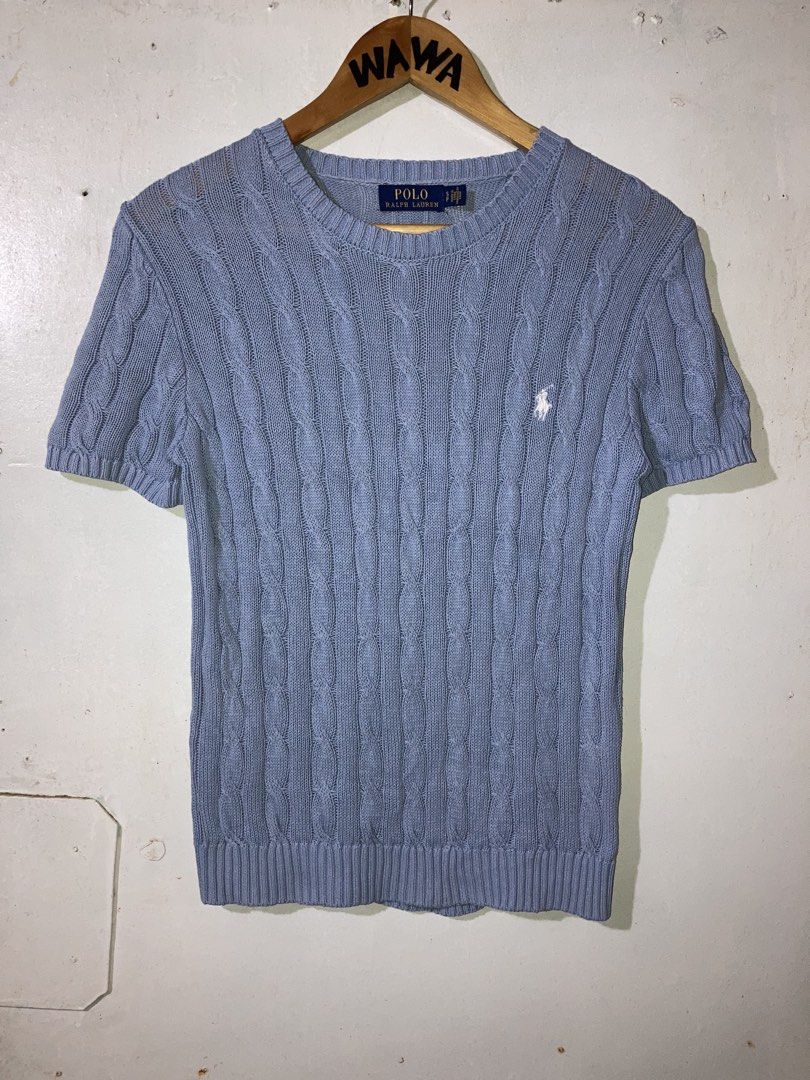 RALPH LAUREN CABLE KNIT (Category: Luxury Apparel) located in Naga. Submitted by wwy3ips (Listing ID 1468407176, Image 1). Description: RALPH LAUREN KNITTED SMALL ON TAG 16 WIDTH 24 LENGTH EXCELLENT CONDITION NO ISSUE.