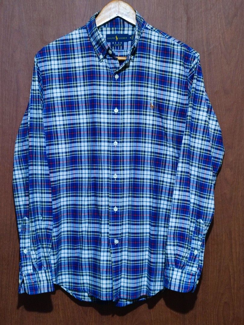 Ralph lauren longsleeve blue checkered (Category: Formal Shirts) located in Pasig City. Submitted by supremokicksmanila (Listing ID 1468478459, Image 1). Description: Ralph lauren longsleeve blue checkered 23x30 fits to large excellent condition 2.5k shipped dm to purchase lalamove with in metromanila j&t delivery outside mertomanila.
