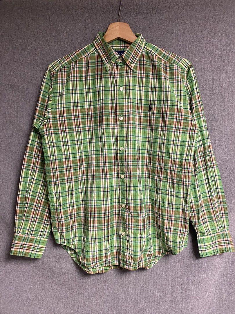 Ralph Lauren Plaid Shirt Button Down (Category: Sets & Coordinates) located in Cabuyao City. Submitted by ukaythriftshirt (Listing ID 1468489175, Image 1). Description: Ralph Lauren Plaid Shirt Button Down Excellent Condition Small to medium Dimes 20-26 Color rate 9/10 No issue - 450.