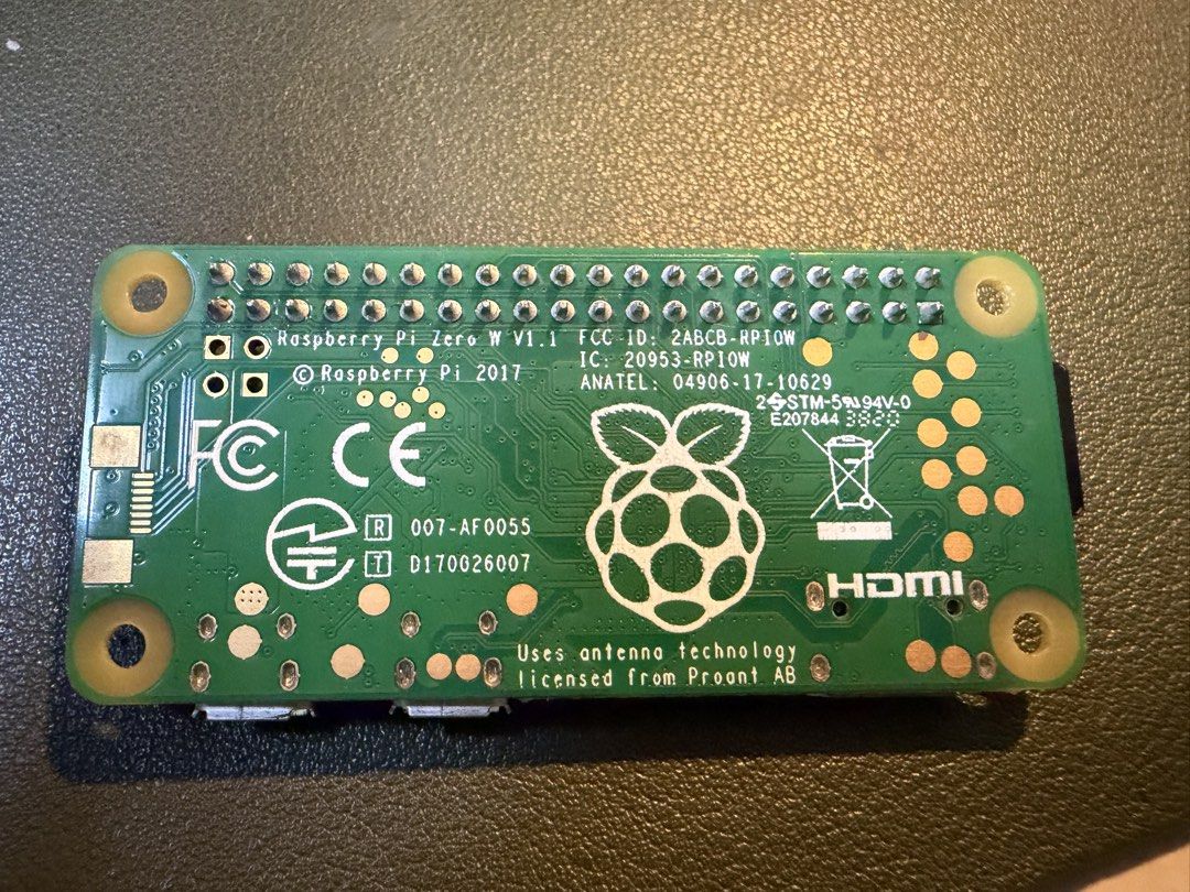 Raspberry Pi Zero W with SD card and others (Category: Computer Parts) located in Cabanatuan. Submitted by gentlefalcon.1e1a6b (Listing ID 1468361729, Image 2). Description: - Model: Raspberry Pi Zero W V1.1 - Ports: Micro USB and mini HDMI ports - Condition: Compact green circuit board with original markings - Perfect for: Mini PC, IoT projects, and DIY electronics - Used as SMB file share server Inclusions -64gb Sandisk SD Card (used) - 1x 5v2a