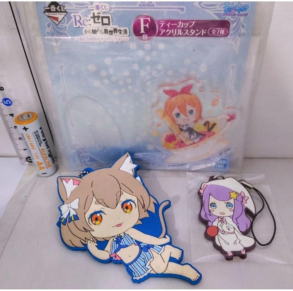 Re Zero Official Anime Bundle (Set Only) assorted rubber strap keychain charms, acrylic stand, etc. (Category: Vintage Collectibles) located in Lubao. Submitted by lissysylcliffe (Listing ID 1468325924, Image 3). Description: > 299php take all /or 129each +70ship > can do spx freeship if total above 499+ Payment: Gcash/Maya/Bank-transfer Shipping: J&T /Spx /or Flash Express.
