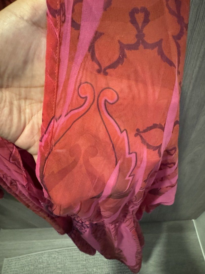 Red and Pink Patterned V-Neck Cover Up (Category: Dresses) located in Taguig. Submitted by kittychum (Listing ID 1468322911, Image 3). Description: .