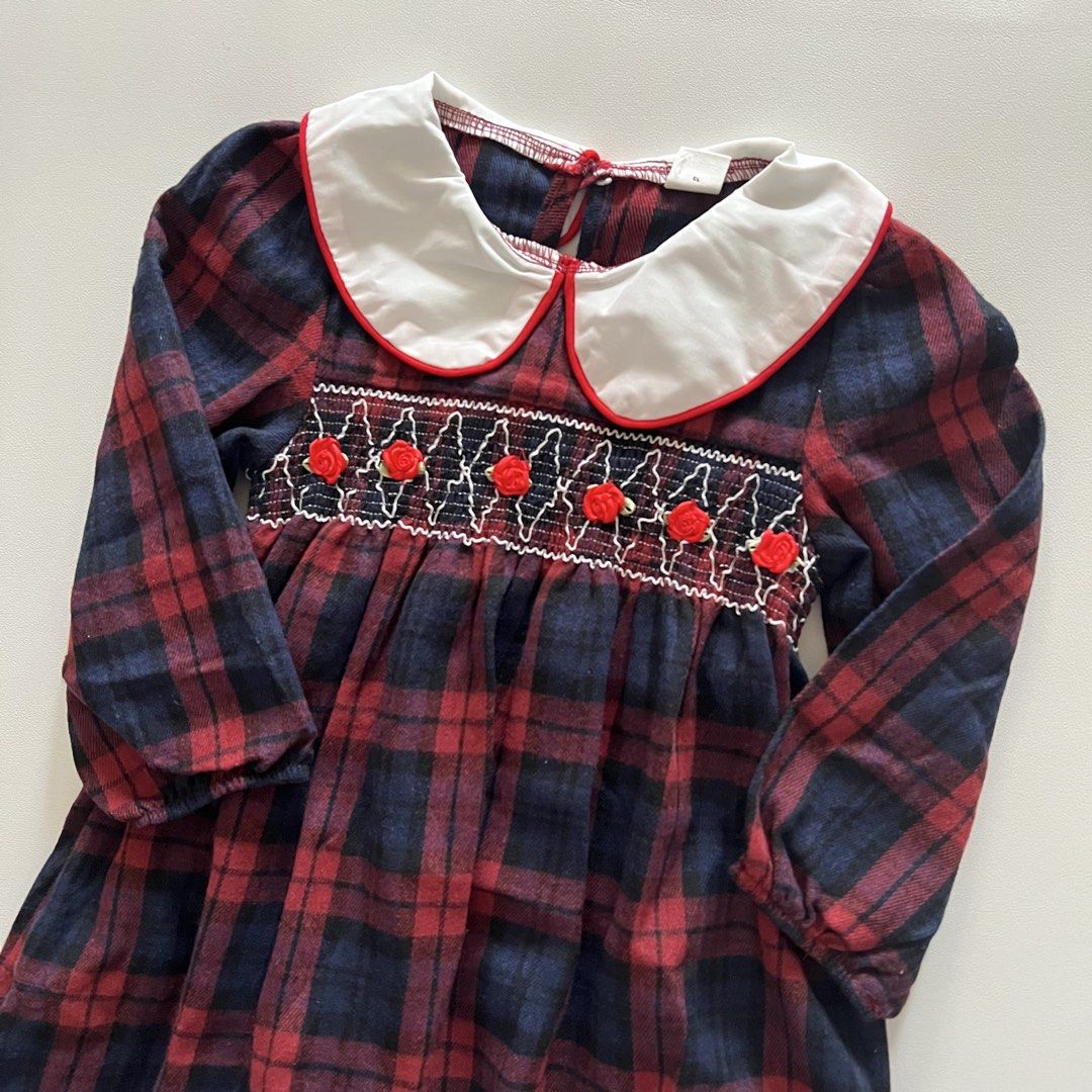 Red Plaid Smocked Dress (Category: Babies & Kids Fashion) located in Pasay City. Submitted by littlebebekidsstuff (Listing ID 1468311193, Image 2). Description: Size: 18-24m 100% cotton, very nice quality.