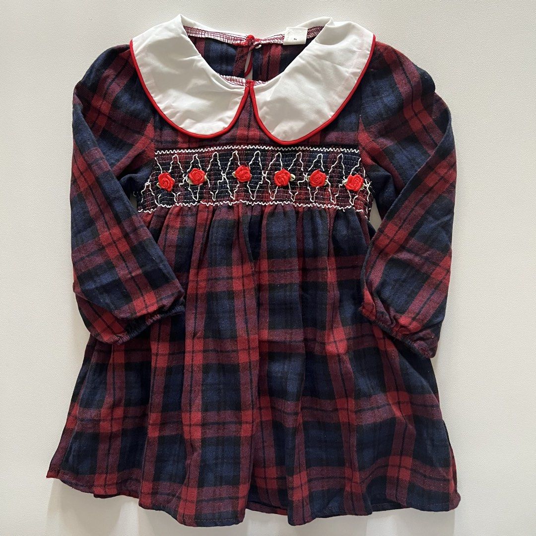 Red Plaid Smocked Dress (Category: Babies & Kids Fashion) located in Pasay City. Submitted by littlebebekidsstuff (Listing ID 1468311193, Image 1). Description: Size: 18-24m 100% cotton, very nice quality.