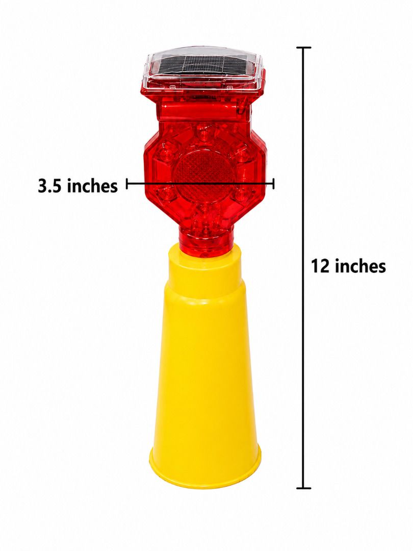 RED Solar Warning Light Barricade Blinker Light BL-1140S (Category: Industrial Equipment) located in Manila. Submitted by liincee (Listing ID 1468324989, Image 3). Description: Color: Red Model: BL-1140S Size: 12 inches x 3.5 inches Solar Panel: 5V,0.3W Battery:2.4V/800mAh Working times: 60FPM LED: Dia 5mm, 6pcs Visual distance: >800m Waterproof: IP54 Pivoting Dual LED lens flashes 180 times per minute for high visibility Perfect for marking road