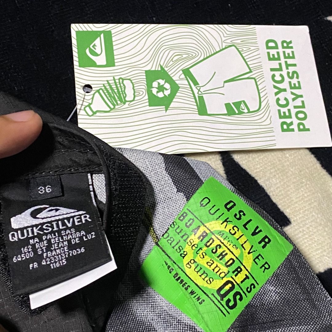 Reversible Quiksilver board shorts (Category: Swim Trunks & Board Shorts) located in Las Pinas. Submitted by all_details_posted (Listing ID 1468457655, Image 3). Description: size: 36-37 | lenght: 21.8 | hem: 13 brand new with hang tag 6 PCS AVAILABLE, 400 EACH.