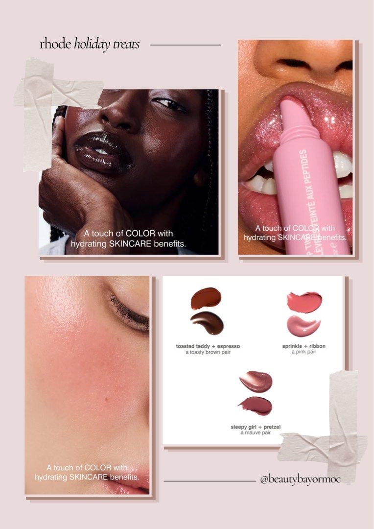 Rhode Pocket Pair Limited Edition Lip + Cheek (Category: Makeup) located in Leyte. Submitted by modernpersephone (Listing ID 1468286143, Image 2). Description: - Exclusive holiday combo: Pocket blush + peptide lip tint for a monochromatic look - Pre-order price: P3750 (requires 50% down payment) - Special promo price: P3550 for payments in full - Cut-off date: October 18 - Shipping: Via air cargo with 4 weeks ETA - DM to reserve yours today!.