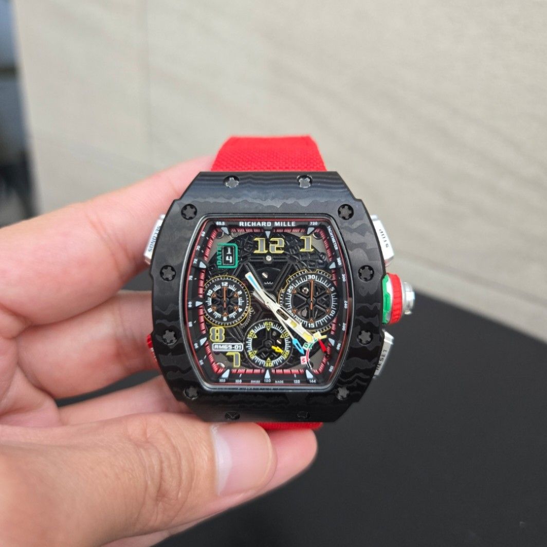 Richard Mille RM65-01 Velcro Strap (Category: Luxury Watches) located in San Juan City. Submitted by flipandfind (Listing ID 1468203788, Image 3). Description: Richard Mille RM65-01 Velcro Strap - like new, sold as is - check photos for details and condition - 2 buttons on the side are for aesthetic purposes, the rest are working fine P 14500 Negotiable.