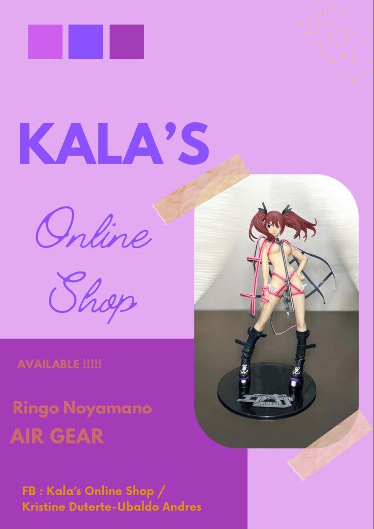 Ringo Noyamano (Category: Figurines & Statues) located in Muntinlupa City. Submitted by kalaonlineshop (Listing ID 1468305800, Image 1). Description: Air Gear SIF EX Condition: Loose WYSIWYG .