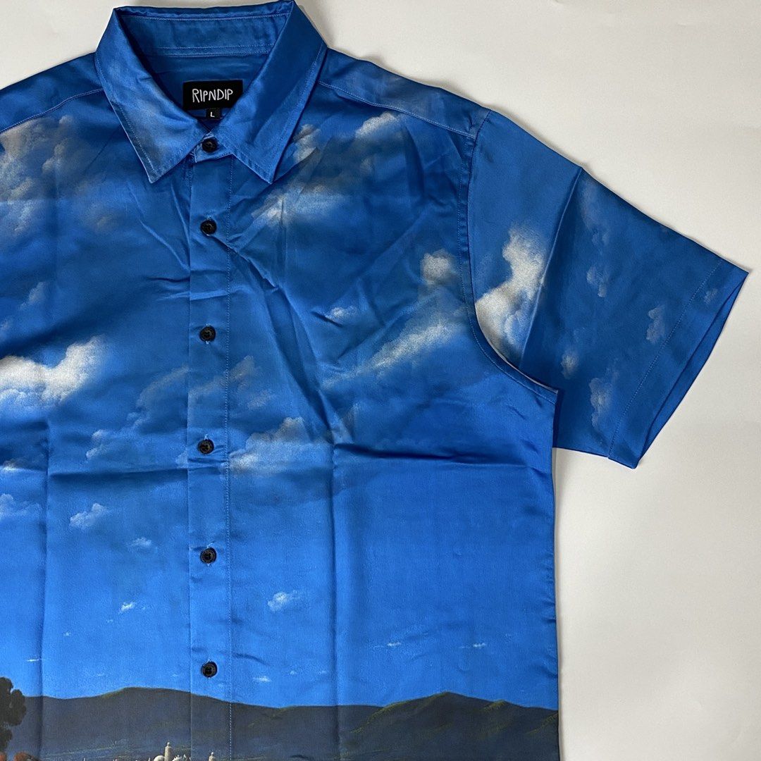 RIPNDIP Hold Me Button Up Shirt (Category: Formal Shirts) located in Bacolod City. Submitted by rewear.conceptual (Listing ID 1468480051, Image 2). Description: RIPNDIP Hold Me Button Up Shirt Condition: 9/10 or better Color rate: 9.5/10 Tagged as: large Width: 23.5 Length: 30 Message seller if interested Always double check the items description before making an offer. Strictly no return/refund policy!.
