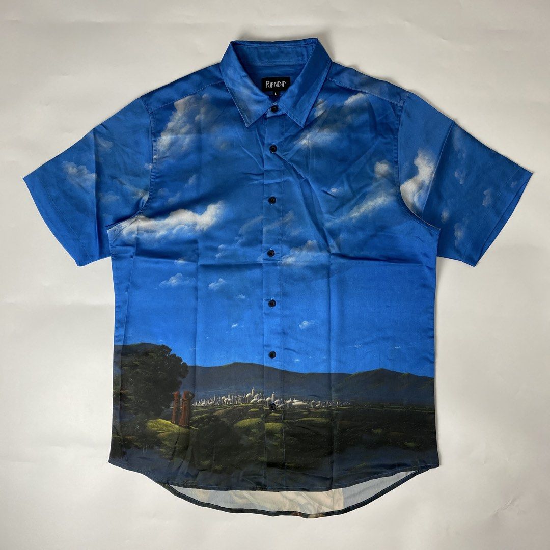 RIPNDIP Hold Me Button Up Shirt (Category: Formal Shirts) located in Bacolod City. Submitted by rewear.conceptual (Listing ID 1468480051, Image 1). Description: RIPNDIP Hold Me Button Up Shirt Condition: 9/10 or better Color rate: 9.5/10 Tagged as: large Width: 23.5 Length: 30 Message seller if interested Always double check the items description before making an offer. Strictly no return/refund policy!.