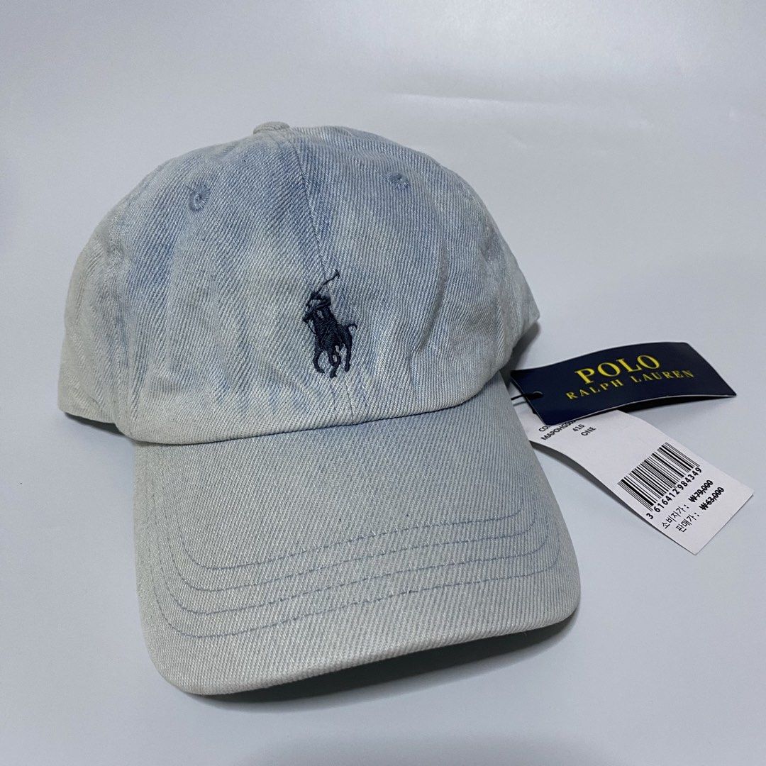 rl light denim cap (Category: Caps & Hats) located in Quezon City. Submitted by hatlocker (Listing ID 1468296528, Image 1). Description: 900 only dm.