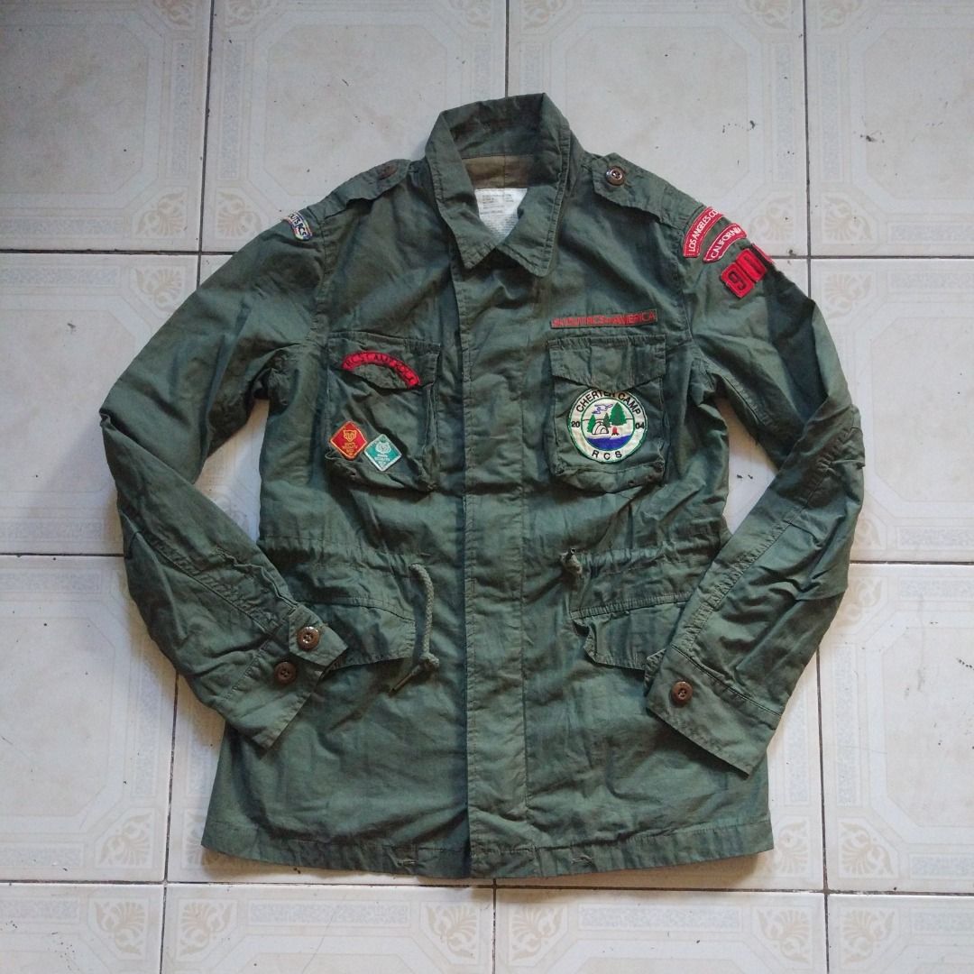 Rodeo Crowns OD Field Jacket 1 (S) (Category: Coats, Jackets and Outerwear) located in Pasay City. Submitted by denimdude.ph (Listing ID 1468347764, Image 1). Description: fabric knot, last pic.