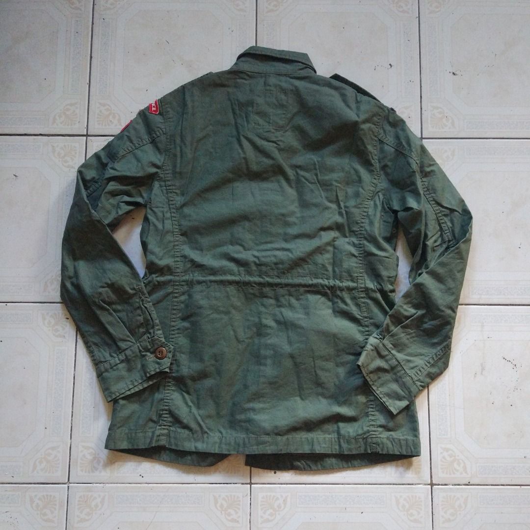 Rodeo Crowns OD Field Jacket 1 (S) (Category: Coats, Jackets and Outerwear) located in Pasay City. Submitted by denimdude.ph (Listing ID 1468347764, Image 2). Description: fabric knot, last pic.