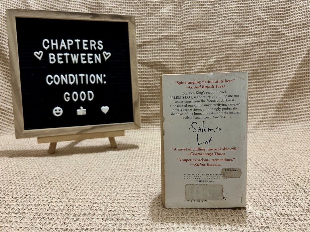 Salem’s Lot | Stephen King (Category: Storybooks) located in Paranaque City. Submitted by chapters_between (Listing ID 1468431616, Image 2). Description: With cover issue.