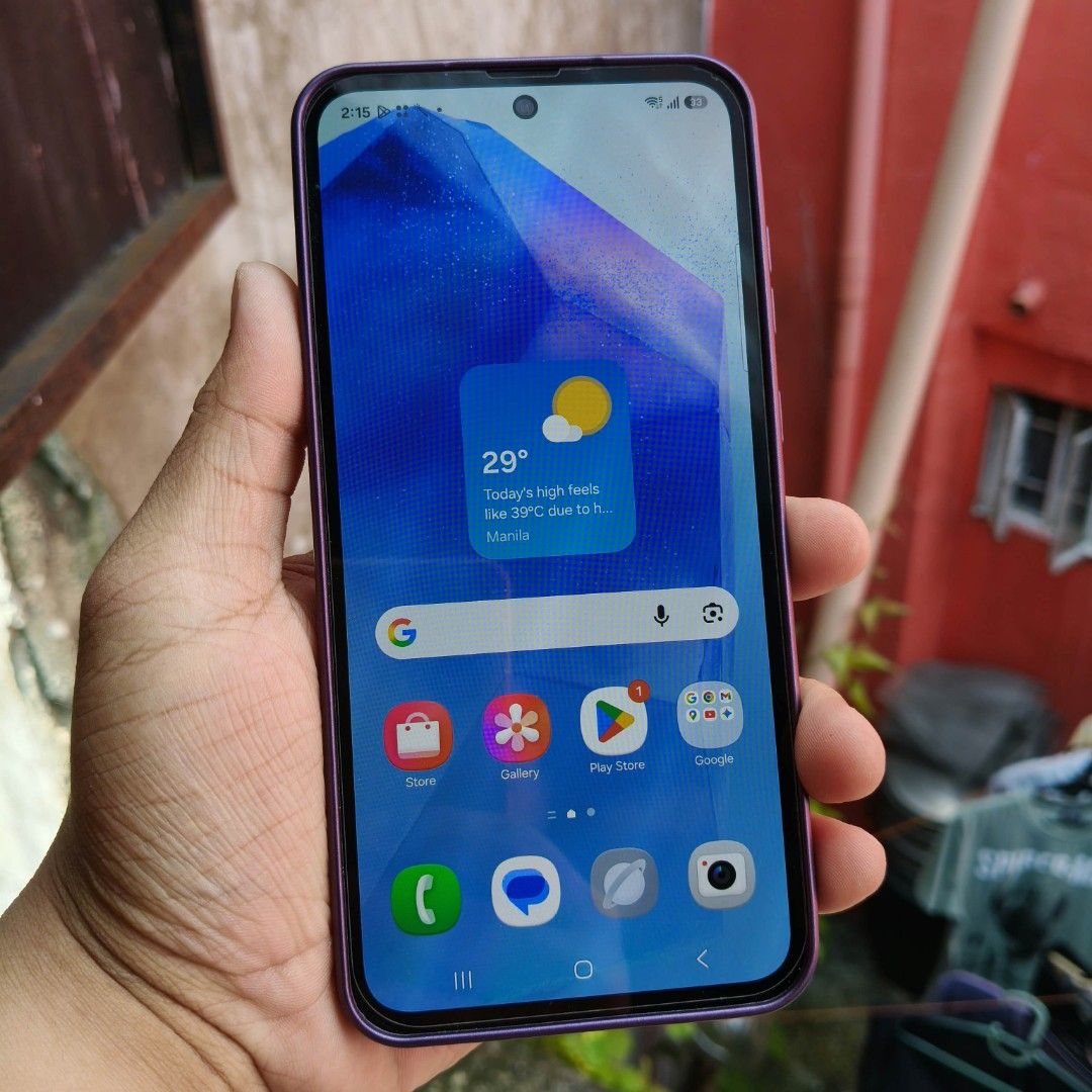 Samsung A55 5G 256GB (Category: Samsung) located in Manila. Submitted by raffiel181 (Listing ID 1468356397, Image 2). Description: SAMSUNG A55 5G 256GB Storage 8GB ram GPU: Samsung Xclipse 530 Fingerprint on Display ✅ Face Unlock ✅ 5000mAh Display: Super AMOLED 120hz Gorilla Glass Victus+ Aluminum Frame No History Repair No issue.