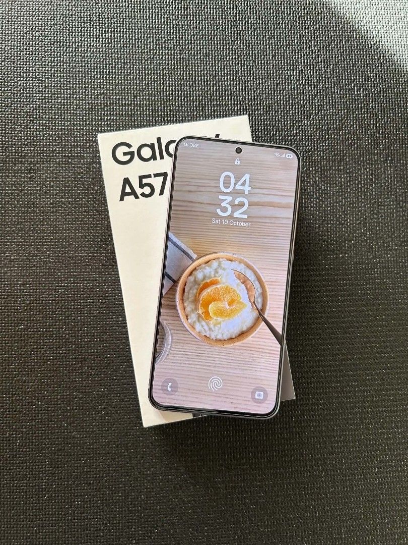 Samsung A57 5g 8/256gb (Category: Other Mobile & Gadget Accessories) located in Marikina City. Submitted by dmichael00 (Listing ID 1468318897, Image 1). Description: For sale or swap Samsung a57 5g 8/256gb Actual pics posted 99% smooth Ibywind tempered glass installed Open line both sim Nice approved Under warranty No defects Check all you want Package Unit USB Case Box manuals Sim ejector Price P18999 For meet ups only .