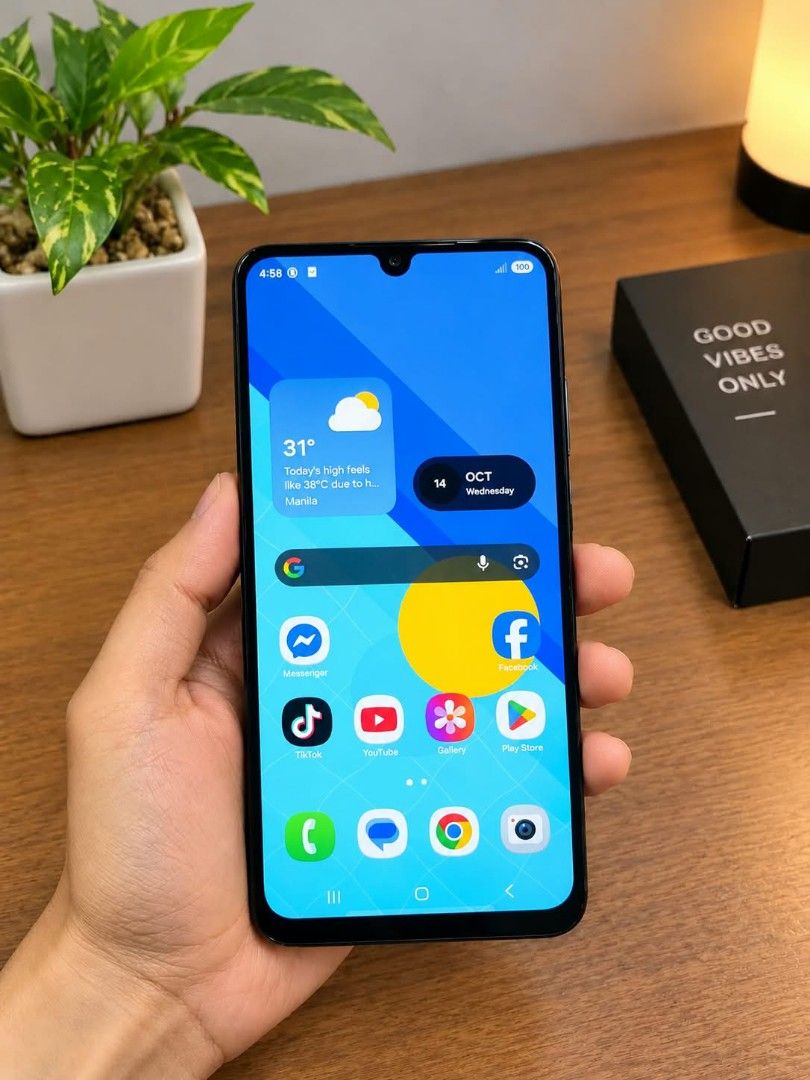 SAMSUNG GALAXY A17 5G (Category: Samsung) located in Cavite. Submitted by mackyesteban00 (Listing ID 1468410072, Image 1). Description: 8,900 PESOS PAUNAHAN 19K PRICE SA MALL SAMSUNG GALAXY A17 5G GAMING PHONE SPECS: 6.7 INCHES SUPER AMOLED 16GB RAM TOTALS 8+8 256GB STORAGE 50MP TRIPLE CAMERA 13MF FRONT SUPER SELFIE ANDROID 16 LATEST 5000MAH BATTERY 25 WATTS FAS CHARGING SIDE FINGER PRINT 6 MAJOR OS UPDATE 5G DATA FAST CONNECTION PACKAGE: UNIT, C