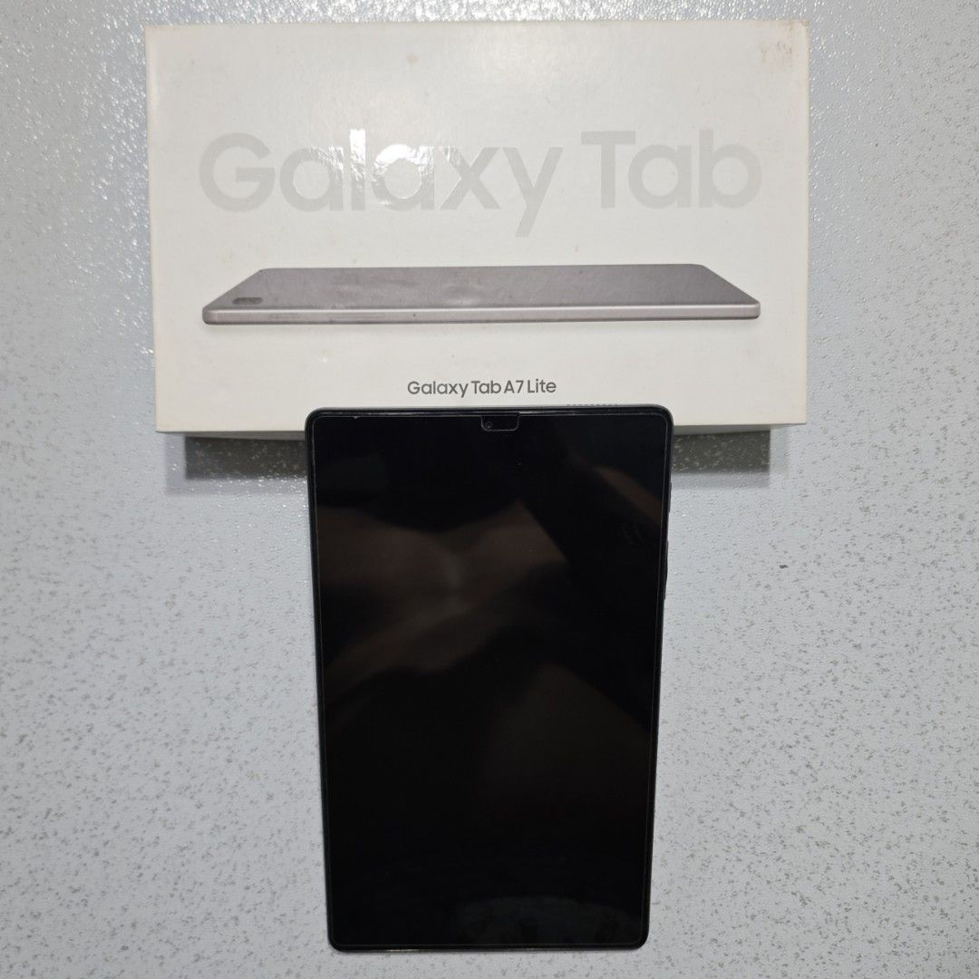 Samsung Galaxy Tab A7 Lite LTE Mobile [Give Me Your Best Offer!] (Category: Android) located in Makati City. Submitted by hamel01 (Listing ID 1468359570, Image 2). Description: Samsung Galaxy Tab A7 Lite LTE Mobile - PhP4K or BEST OFFER! - Acquired in early 2024. lightly used. - With LTE Internet 4G - Expandable Memory via Micro SD - NEVER USED/BRAND NEW: Charger, cable, and Samsung EHS64 wired in-ear stereo headphones with a 3.5mm jack. Key Spec